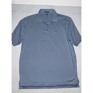 Peter Millar Summer Comfort Golf‎ Polo Shirt Blue Striped XL